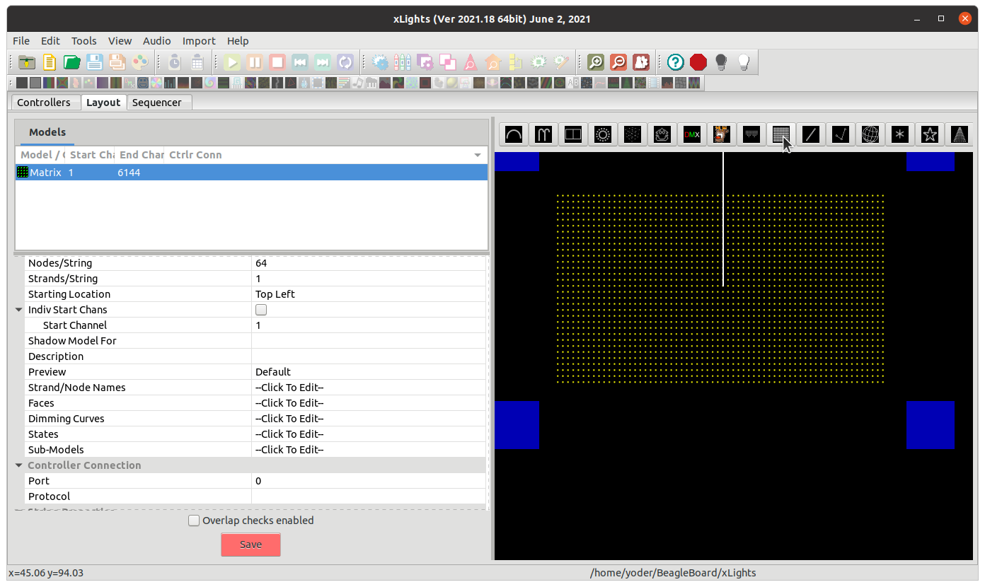 Setting up the Matrix Layout